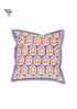 20s Cotton Cushion Cover in Block Print with Piping